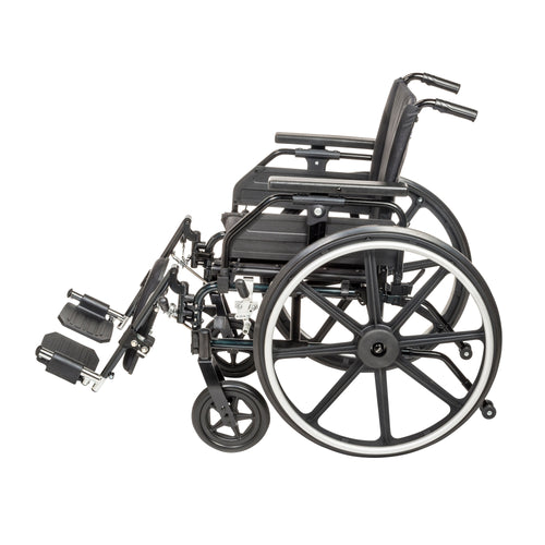 Drive Medical PLA418FBUARAD-ELR Viper Plus GT Wheelchair with Universal Armrests, Elevating Legrests, 18" Seat